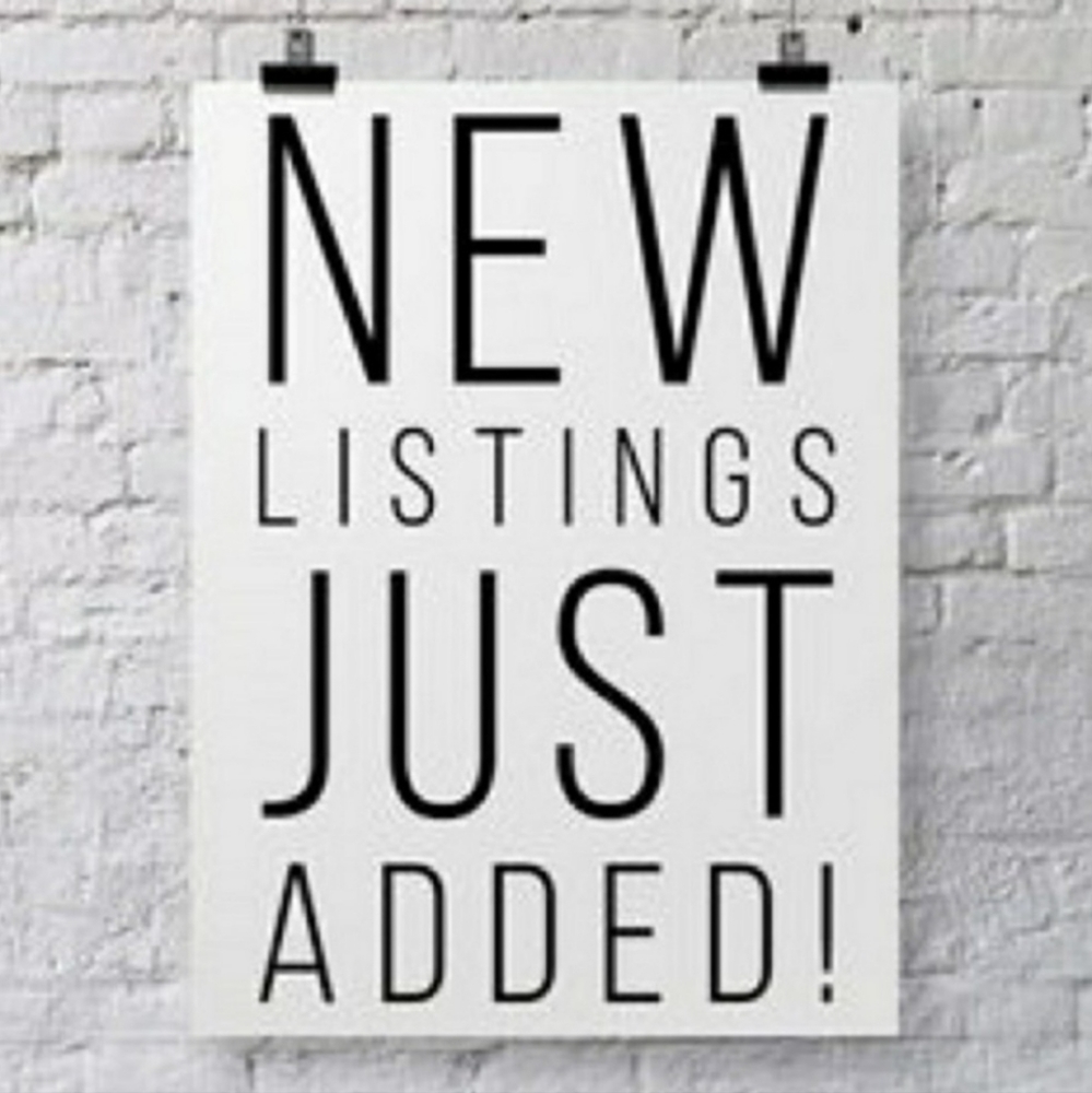 NEW ITEMS JUST ADDED LISTED BELOW THIS SECTION